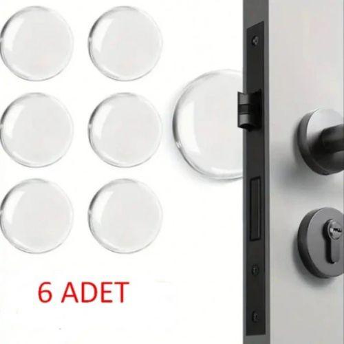 Şeffaf Silikon Mobilya Ve Kapı Durdurucu Darbe Pedi 6'lı Set