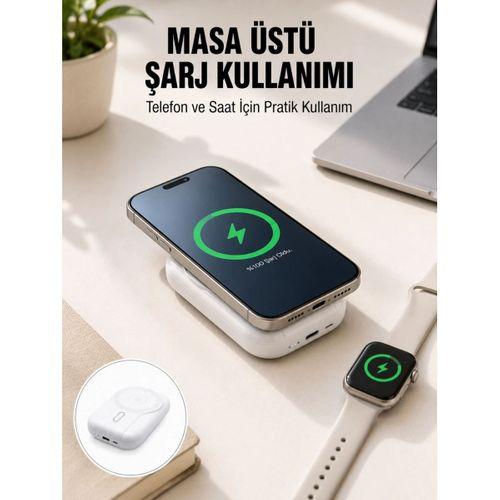 Akıllı Saat Ve Telefon Uyumlu 4’ü 1 Arada Powerbank 10000 Mah Yeni Nesil