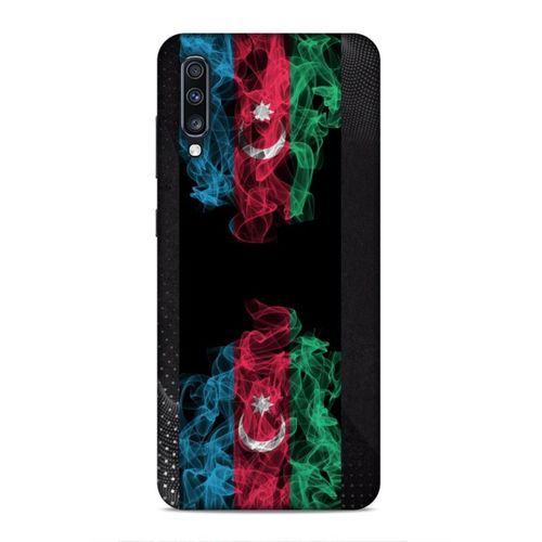 Samsung Galaxy A70s Uyumlu Kılıf Azarbaijan (5) Koruma Kabı Azeri Bayrak İllustre