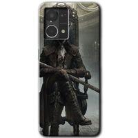 MRCİLETİSİM Oppo Reno 7 4G Kılıf HD Desen Baskılı Arka Kapak+Temperli Cam - Bloodborne Hunters