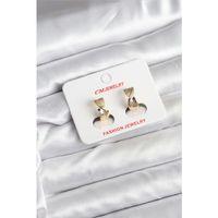 14K Gold Renk Kaplama CM Kadın Küpe