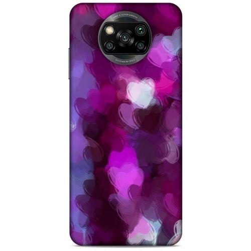 Xiaomi Redmi Poco X3 Uyumlu Kılıf Mor Delisi (42) Rugged Armor Kılıf Kalp