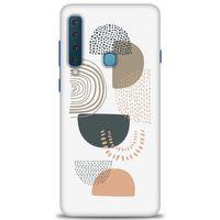 Samsung Galaxy A9 2018 Kılıf HD Baskılı Kılıf - Turuncu Yarım Daire + Tam Ekran Koruyucu