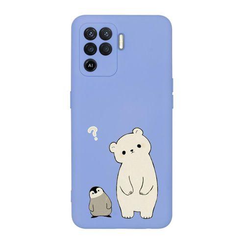 Oppo Reno 5 Lite Penguen Ayıcık Desenli Premium Silikonlu Telefon Kılıfı