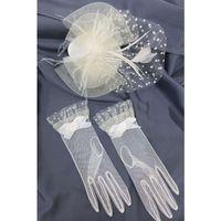 Krem Eldiven-Vualet Nikah Şapkası