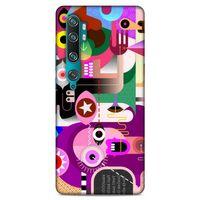 Lopard Xiaomi Mi Cc9 Pro Uyumlu Kılıf Soyut Sanat (22) Desenli Tam Koruma Kılıfı