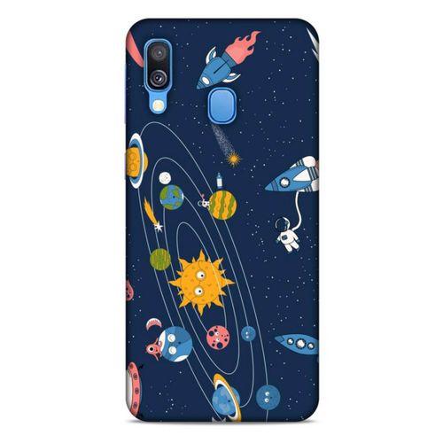 Samsung Galaxy A40 Uyumlu Kılıf Mavi Delisi (28) Arka Kapak Ufo