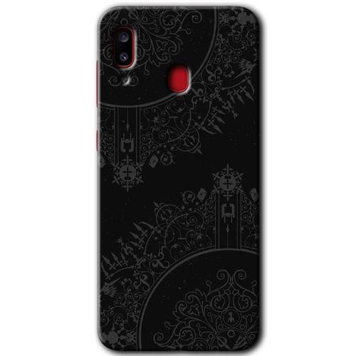Galaxy A30 Kılıf HD Desen Baskılı Arka Kapak - Siyah Mandala