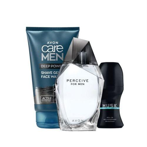 Avon Perceive Erkek Parfüm EDT 100 ml ve Bakım Seti