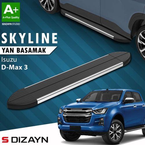 S-Dizayn Isuzu D-Max 3 Skyline Krom Yan Basamak 203 Cm 2019 Üzeri A+ Kalite