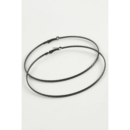 Zincir Desenli Metal Halka Küpe 8-9-10 cm