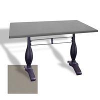 Dockers Çipa 3011 Döküm Ayak Masa 80x140 cm - (Werzalit, Wermodin ve Allzalit Tabla) - Koyu Gri