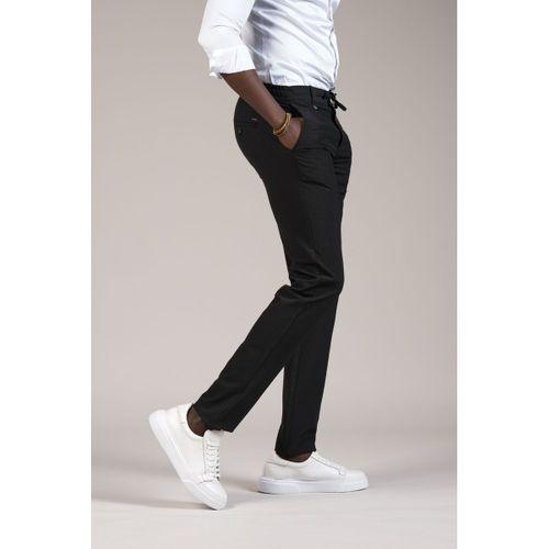 Slimfit İnce Çizgili Beli İplikli Ve Lastikli Likralı Yazlık Jogger Pantolon