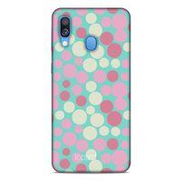 Samsung Galaxy A40 Kılıf Pastel Renkler (50) Shockproof Kılıf Bordo Pembe