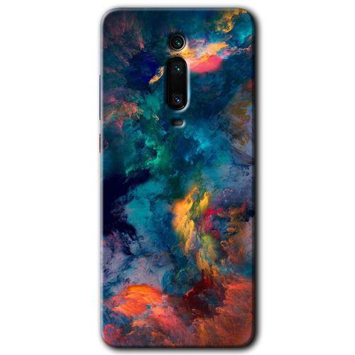 Xiaomi Mi 9T Kılıf Baskılı Arka Kapak - Color Storm +Tam Ekran Koruyucu