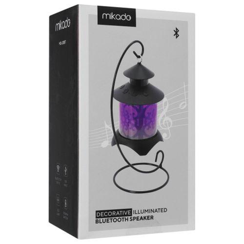 MIKADO MD-20BT, 5W, Masaüstü, Gece Lambası LED Işıklı, 1200mAh, Bluetooth Speaker (Siyah)