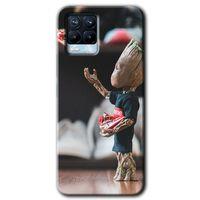 MRCİLETİSİM Realme 8 Pro Kılıf HD Desen Baskılı Arka Kapak + Temperli Cam - I am Groot