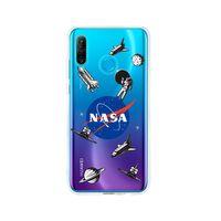 Huawei P30 Lite Nasa Desenli Premium Şeffaf Silikon Kılıf