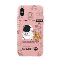 iPhone X Sevimli Astronot Desenli Premium Silikonlu Telefon Kılıfı