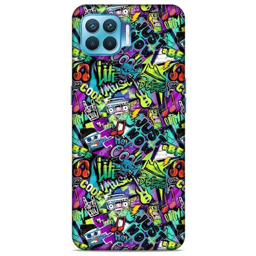 Graffitix (1) Desenli Silikon Kapak Oppo Reno 4 Lite Kılıf