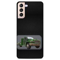 Lopard Samsung Galaxy S21 Plus Uyumlu Kılıf PickUpX (25) Antişok Kapak Koyu Yeşil