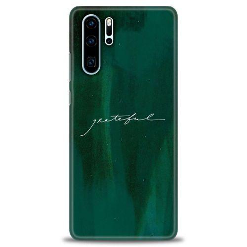 Huawei P30 Pro Kılıf HD Baskılı Kılıf - Grateful + Tam Ekran Koruyucu