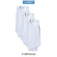 Beyaz Askılı Body Zıbın 7-12 YAŞ Çocuklar İçin (3 ADET) Alttan Çıtçıtlı Özel Gereksinimli-D