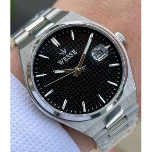 Wesse WWG209501 Quartz Çelik Gri Siyah Kadran 40 mm Erkek Kol Saati