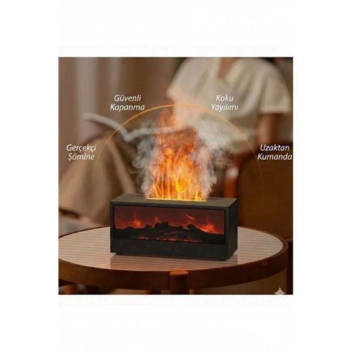 A4 Şömine Esintili Aromaterapi Difüzörü Ultrasonik Hava Nemlendici