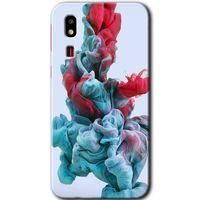 Galaxy A2 Core Kılıf HD Desen Baskılı Arka Kapak - Renkli Karışım + Kırılmaz Cam