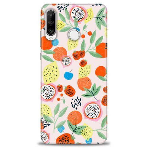 Huawei P30 Lite Kılıf HD Baskılı Kılıf - Ejder Meyvesi + Tam Ekran Koruyucu