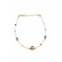 Boncuklu Kalp  Halhal - Kırmızı