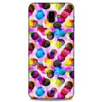 Samsung Galaxy J6 Plus Kılıf Pastel Renkler (42) Rugged Armor Kılıf Mor Pembe