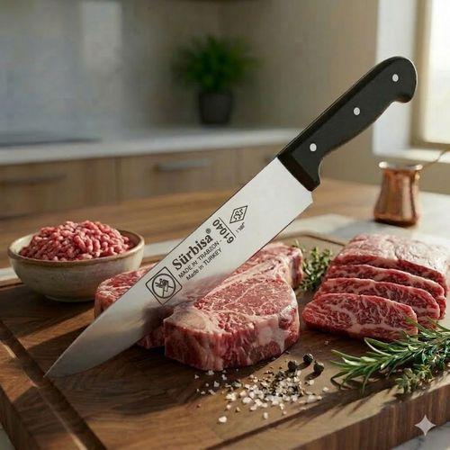Sürmene Kasap Bıçağı Pimli Sap 28 Cm Kelle Kuşbaşı Kesim Kemik Sıyırma Doğrama Bıçağı Sürbisa 61040