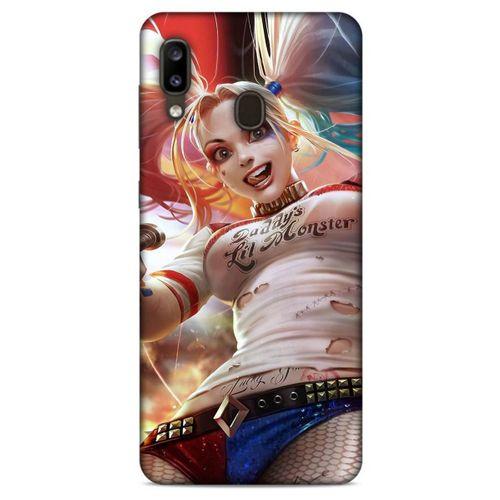 Samsung Galaxy A20 Uyumlu Kılıf Harley Quinn (16) Kalın Kılıf Karolina mavisi