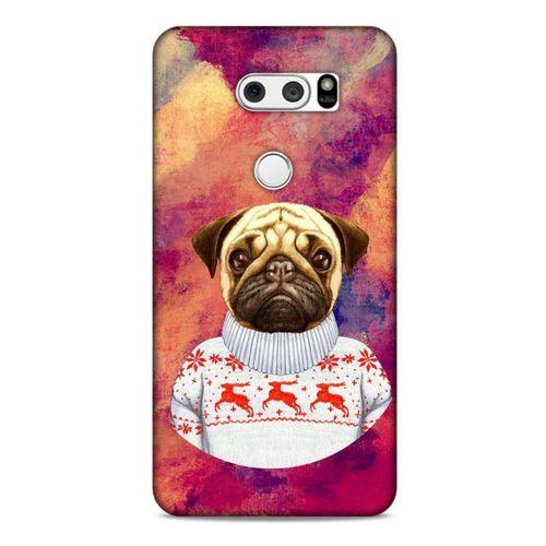 LG K50S Kılıf Köpek Kıyafetleri (6) Silikon Kılıf Pug Kazak