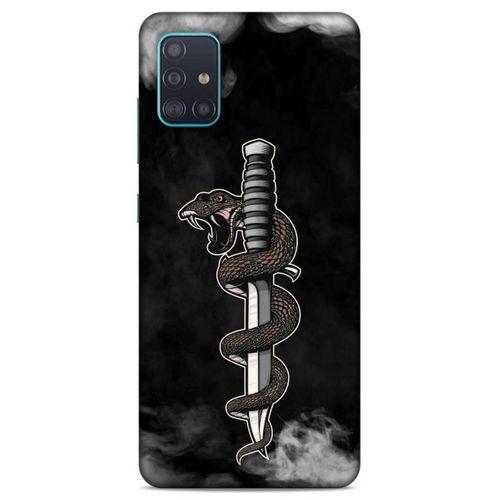 Lopard Samsung Galaxy A51 Uyumlu Kılıf Tattoo's (11) Tam Koruma Yılan Dövmesi