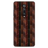 Xiaomi Mi 9T Kılıf Patchwork (8) Baskılı Kılıf Siyah Kahverengi