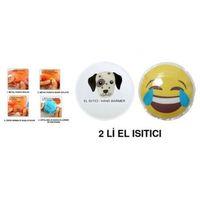 Gülen Emoji,Köpek Cep Sobası,El Isıtıcı,2 Adet Sıcak Su Torbası Pvc  9Cm