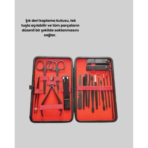 17 Parçalık Profesyonel Manikür Seti – Paslanmaz Çelik