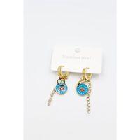 Taşlı Küpe - Altın