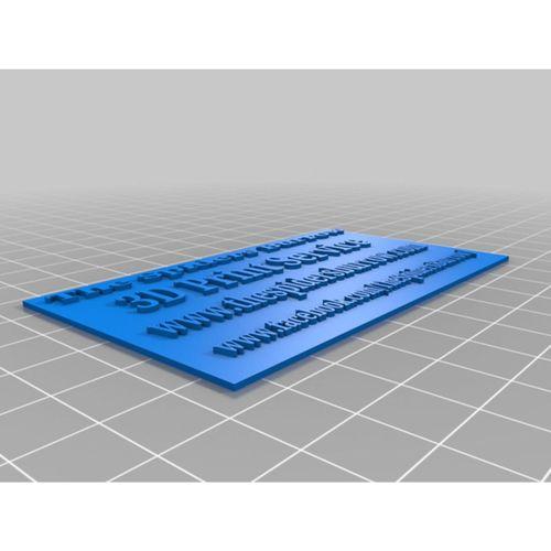 3D Kartvizit 3D Baskı (Bu ürün Sadece Plastik parçadır - Almadan Önce Soru Sorabilirsiniz)