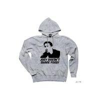 Friends Joe Doesnt Share Food Gri Kapşonlu Sweatshirt Hoodie