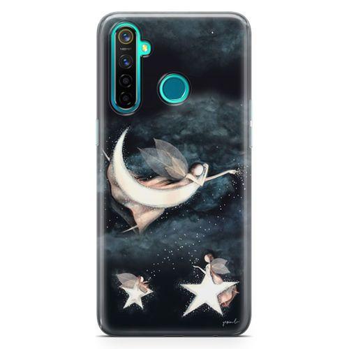 Oppo Realme 5 Pro Kılıf Yıldızlı Peri Arka Kapak Koruma Desenli Full Koruyucu