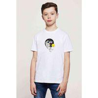 Black Haired Male Anime Character Astronaut Baskılı Unisex Çocuk Beyaz t-shirt
