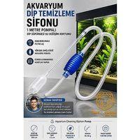 Akvaryum Dip Temizleme Sifonu 1 Metre Pompalı Dip Süpürgesi Su Değişim Hortumu 723606