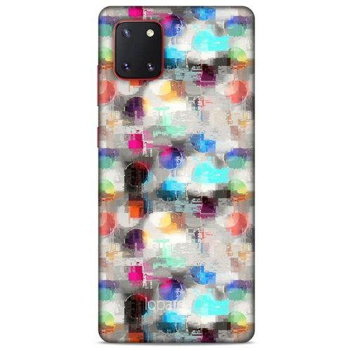 Samsung Galaxy Note 10 Lite Kılıf Pastel Renkler (8) Baskılı Kılıf Turkuaz Beyaz