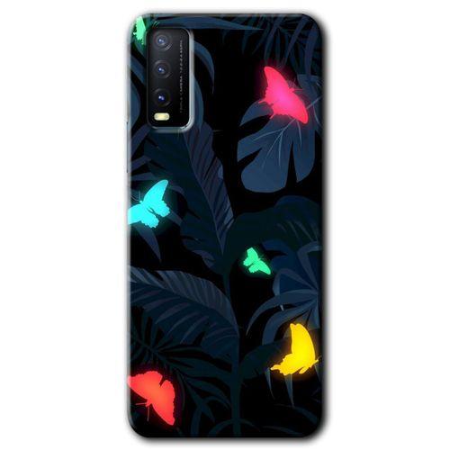 Potkal Hediye Fabrikası Vivo Y20 Kılıf HD Desen Baskılı Arka Kapak - Lighter Butterfly