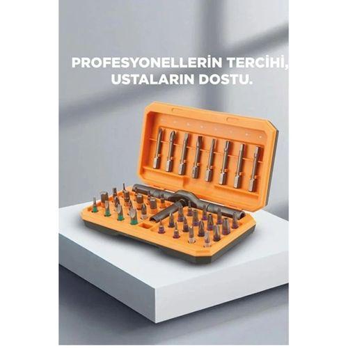 Profesyonel Tornavida Seti 40 Parça Çok Uçlu Kapsamlı Tamir Seti Gri