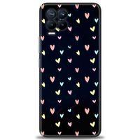 Realme 8 Kılıf HD Baskılı Kılıf - Mini Mini Kalpler + Tam Ekran Koruyucu